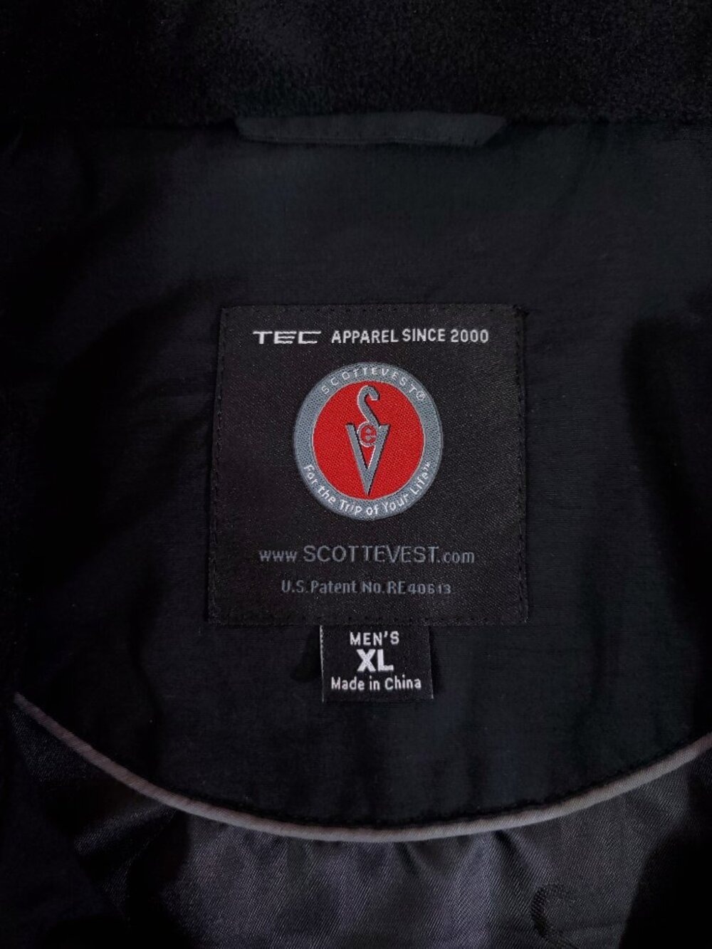 SCOTTEVEST SeV Mens XL Black Travel Vest TEC Multi Pocket Utility Tech Gadget - Picture 10 of 13